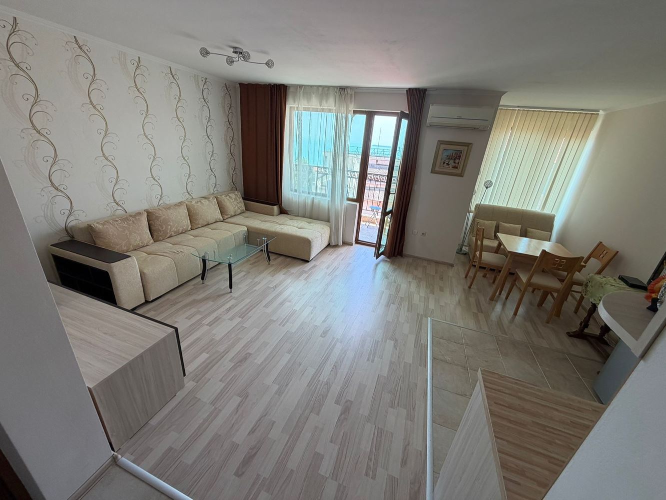 Sveti Vlas: mimořádně prostorné studio s panoramatickým výhledem na moře