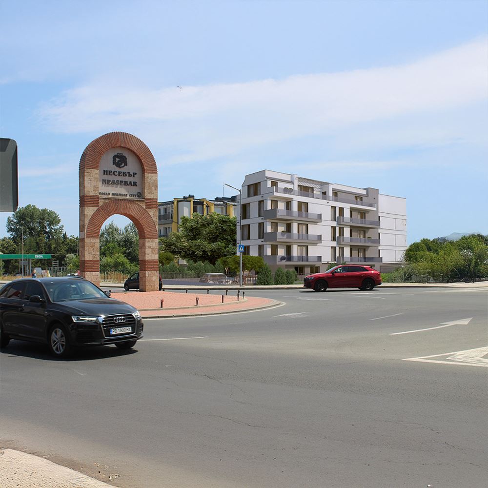 Nový byt s jednou ložnicí v čtvrti Cherno More, Nesebar – vaše šance na domov u moře bez poplatku za údržbu