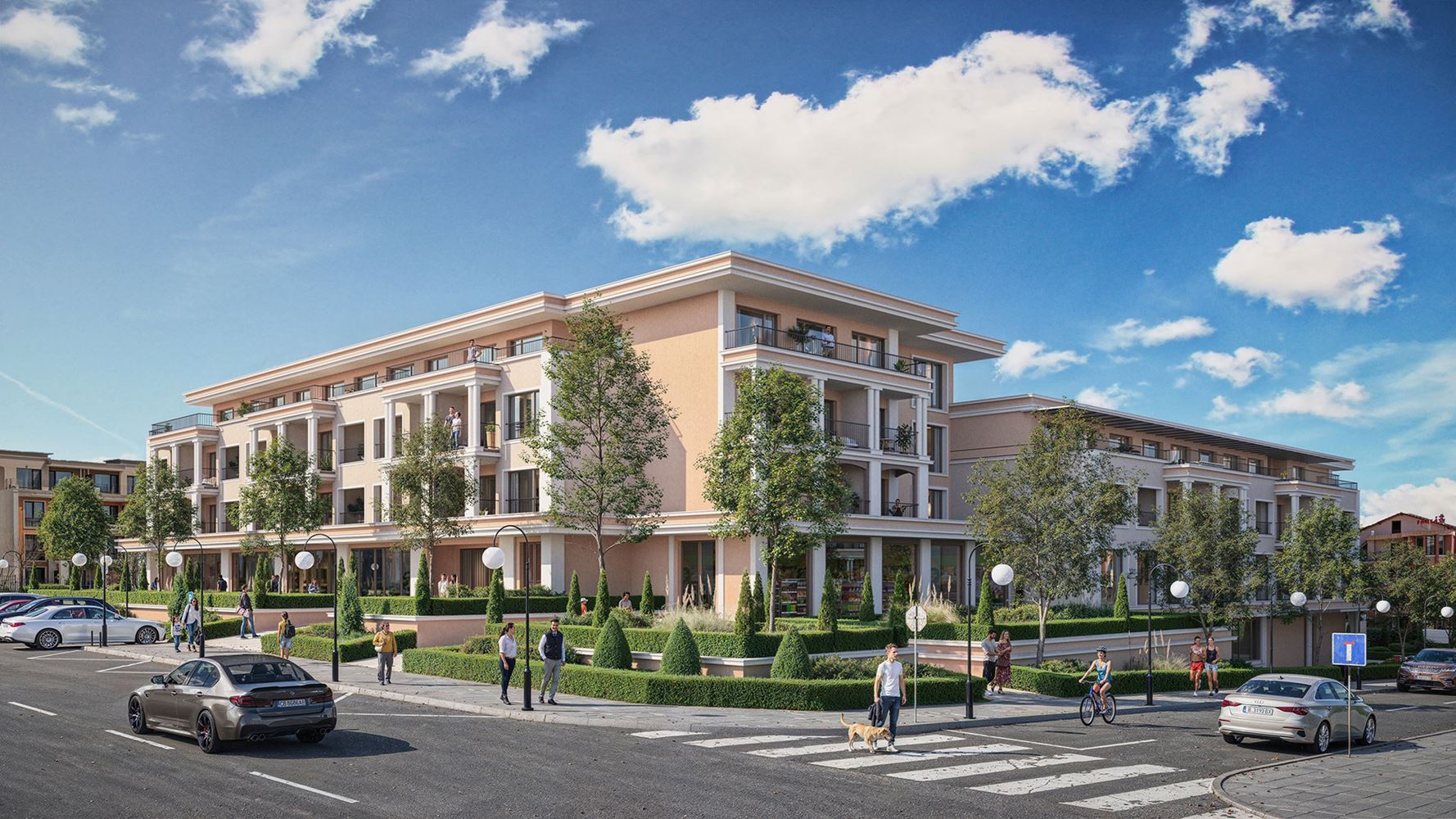 Dvoupokojový apartmán s panoramatickým výhledem na moře v novém prémiovém komplexu v první linii u moře ve Sveti Vlas