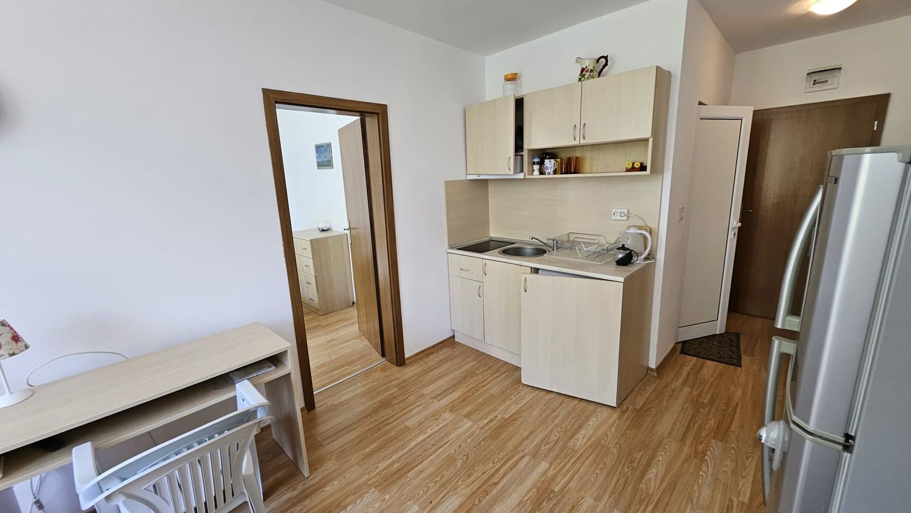 Útulný apartmán s jednou ložnicí v moderním komplexu, 500 metrů od pláže na Slunečném pobřeží